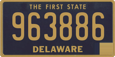 DE license plate 963886