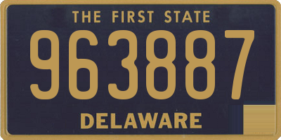 DE license plate 963887