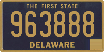 DE license plate 963888