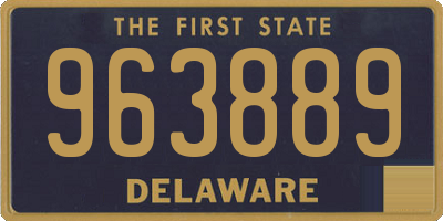 DE license plate 963889