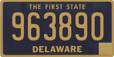 DE license plate 963890