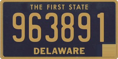 DE license plate 963891