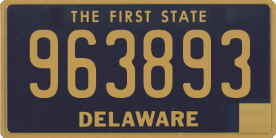 DE license plate 963893