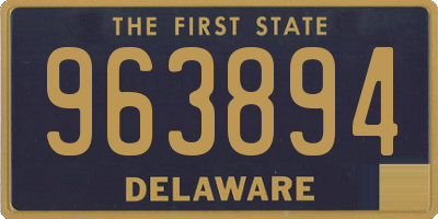 DE license plate 963894