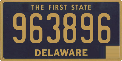 DE license plate 963896