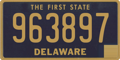 DE license plate 963897