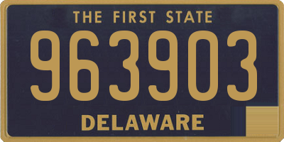 DE license plate 963903