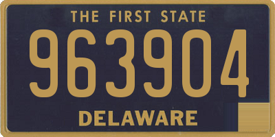 DE license plate 963904