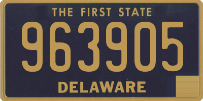 DE license plate 963905