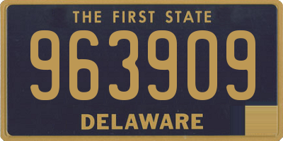 DE license plate 963909