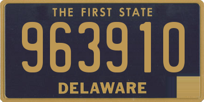 DE license plate 963910