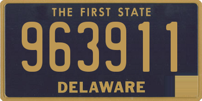 DE license plate 963911