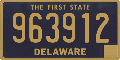 DE license plate 963912