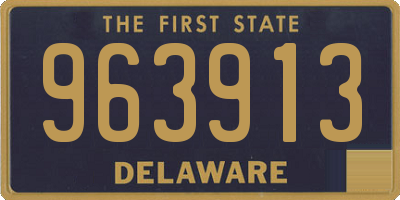 DE license plate 963913