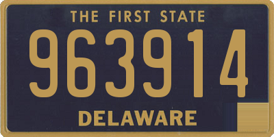 DE license plate 963914