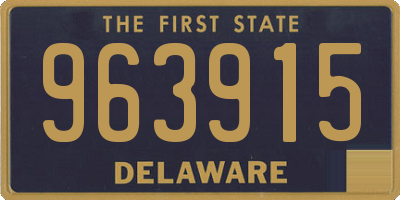 DE license plate 963915