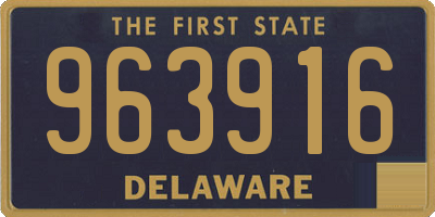 DE license plate 963916