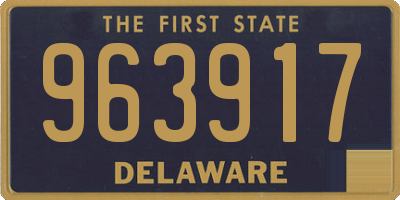 DE license plate 963917