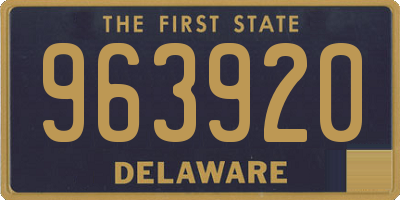 DE license plate 963920