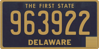 DE license plate 963922