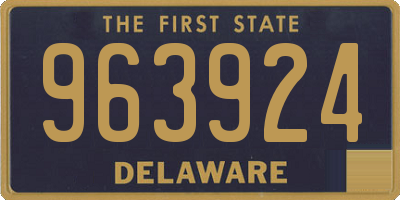 DE license plate 963924