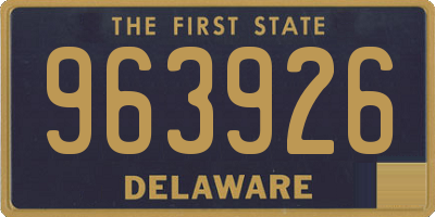 DE license plate 963926