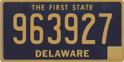 DE license plate 963927