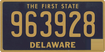 DE license plate 963928