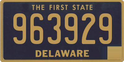 DE license plate 963929