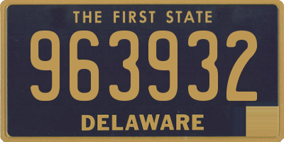 DE license plate 963932