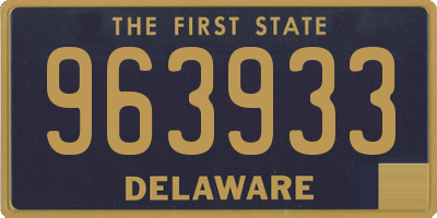 DE license plate 963933