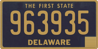 DE license plate 963935