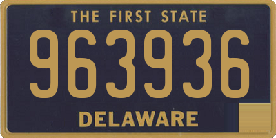 DE license plate 963936