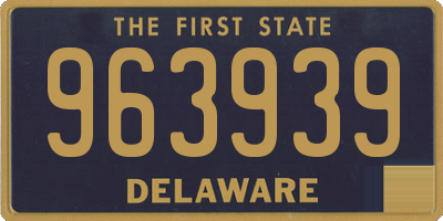 DE license plate 963939