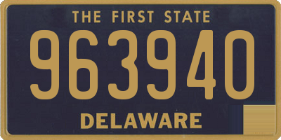 DE license plate 963940