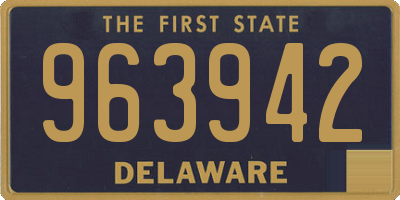 DE license plate 963942