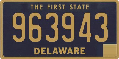 DE license plate 963943