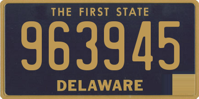 DE license plate 963945