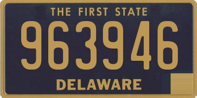 DE license plate 963946