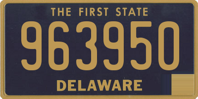 DE license plate 963950