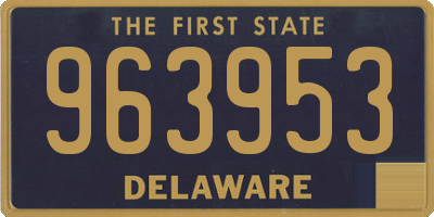 DE license plate 963953