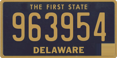 DE license plate 963954