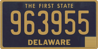 DE license plate 963955