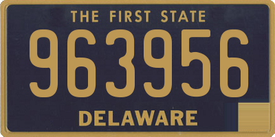 DE license plate 963956