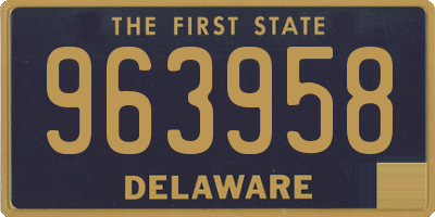 DE license plate 963958