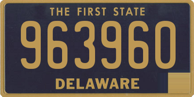 DE license plate 963960