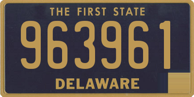 DE license plate 963961