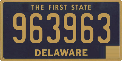 DE license plate 963963