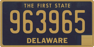 DE license plate 963965