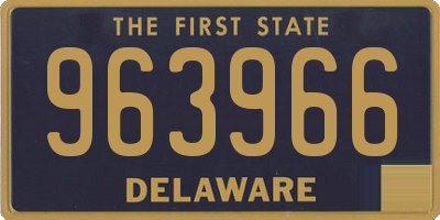 DE license plate 963966